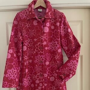 NWOT - Garnet Hill Pink Floral Women's Coat
